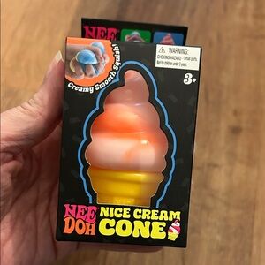 Nice Cream Cone - Orange & Yellow Soft Squishy Toy